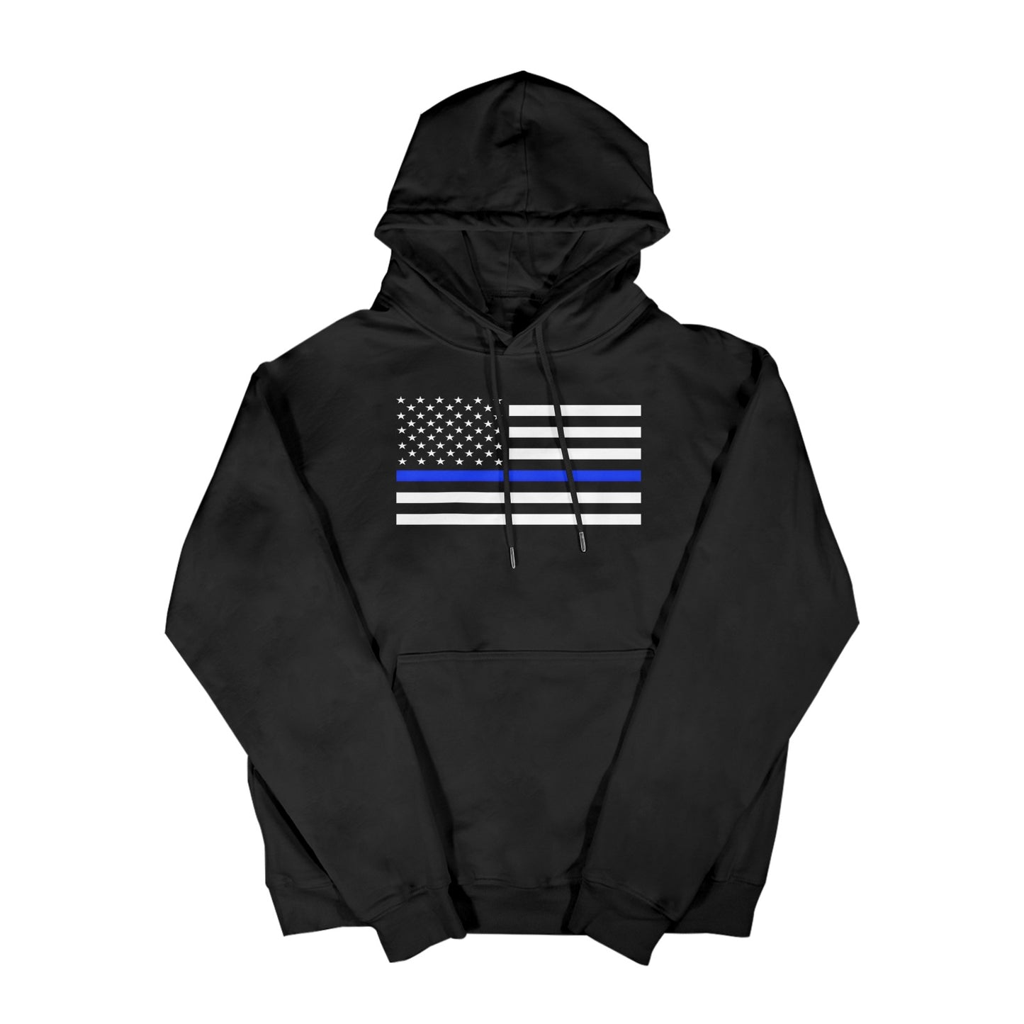 Thin Blue Line Flag Inspired Men's Hoodie (Made in the USA)