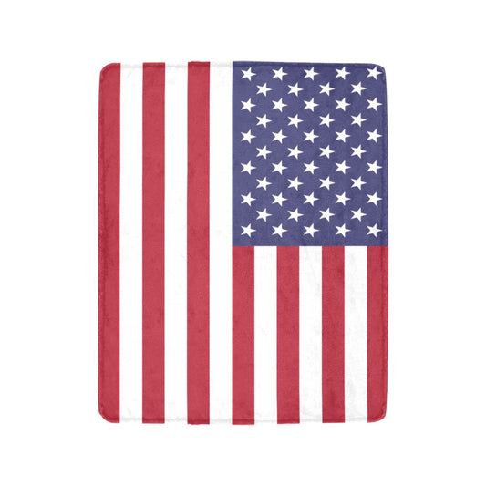 American flag blanket by Luv My Flag, thirteen stripes.