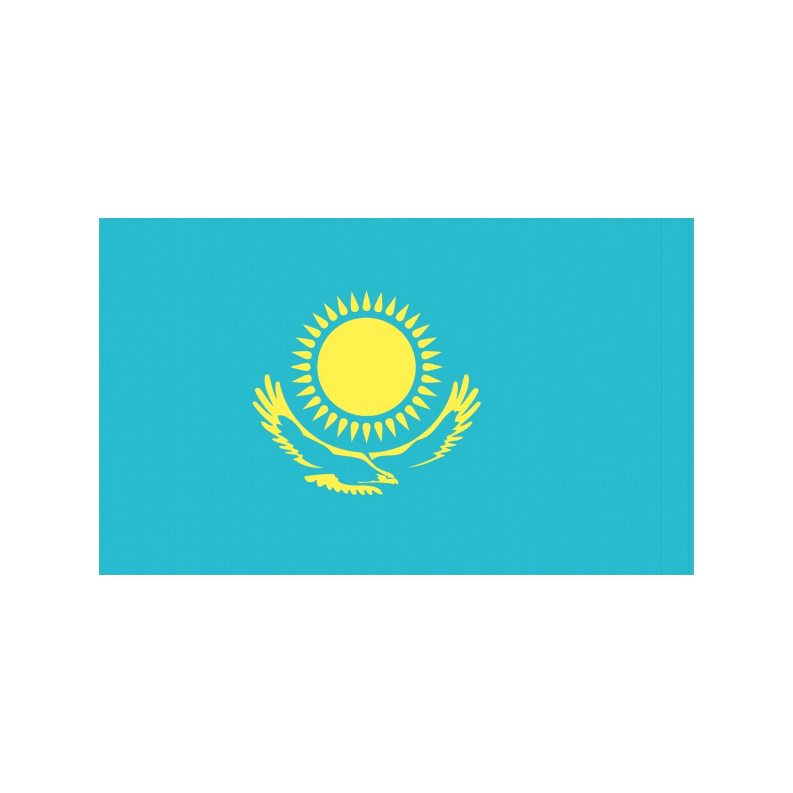 Kazakhstan flag with sun and eagle, by Luv My Flag.