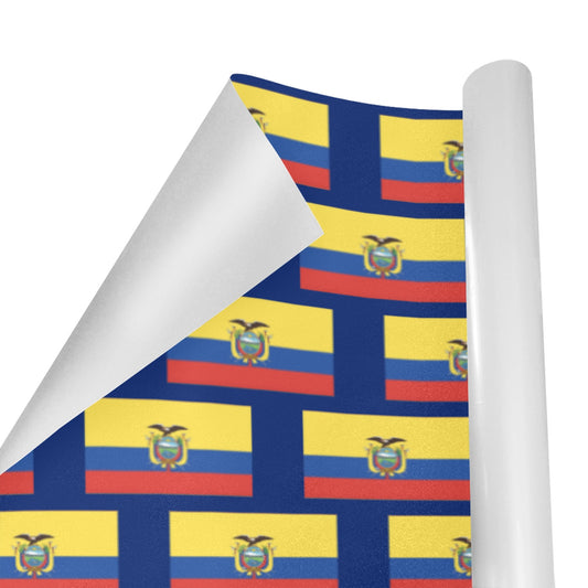 Ecuador Flag Custom Gift Wrapping Paper 58"x 22.5" (4 Rolls)