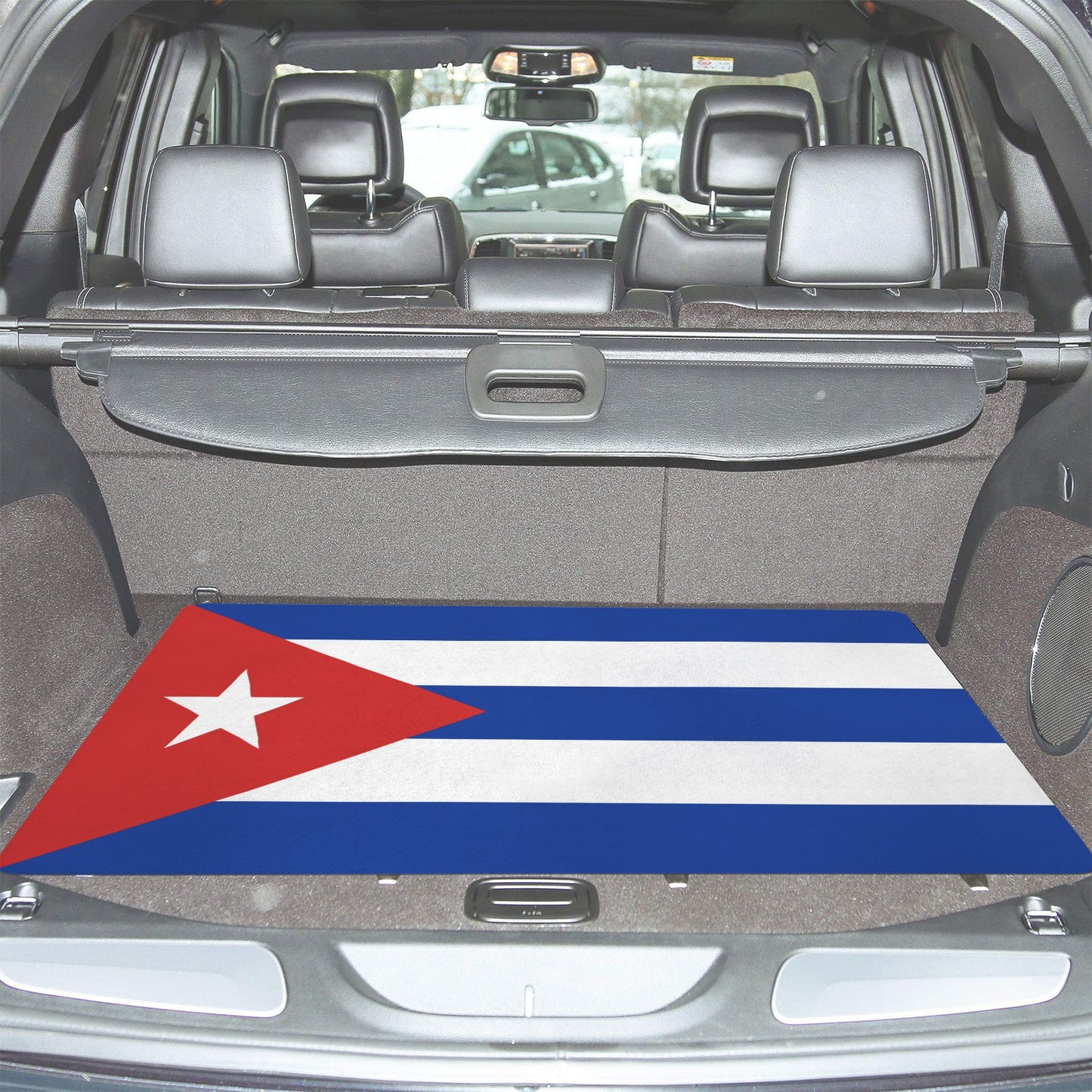 Cuba Flag Inspired Car Trunk Mat 100 × 75 cm / 39.4 × 30 in Printed in the USA