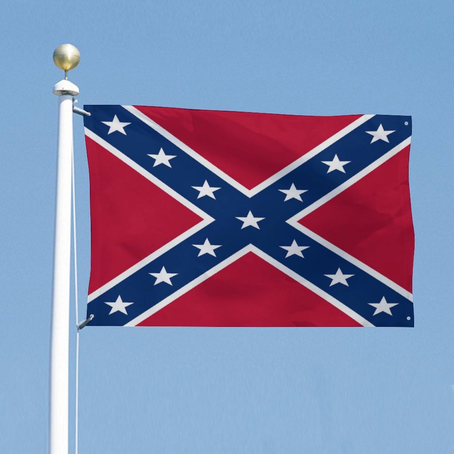 Confederate Battle Flag Inspired Wall Mount Flag with Four Grommets (35x59 in)