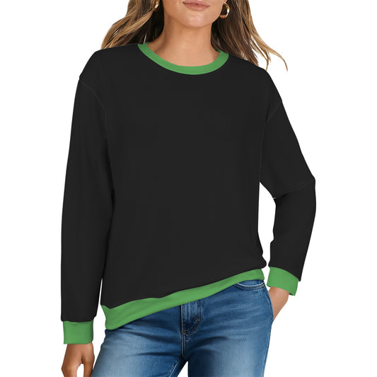 Thin Green Line Flag Inspired Women's Crew Neck Sweater Printed in the USA
