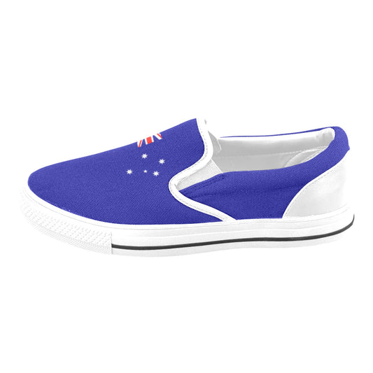 Australia Flag Inspired Slip-on Canvas Men's Shoes (Model019)(Two Shoes With Different Printing)