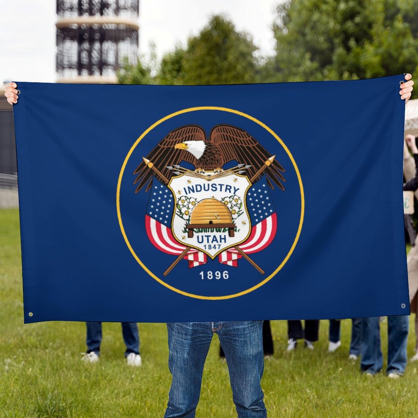 Utah (retired) Flag Inspired Wall Mount Flag with Four Grommets (35x59 in)