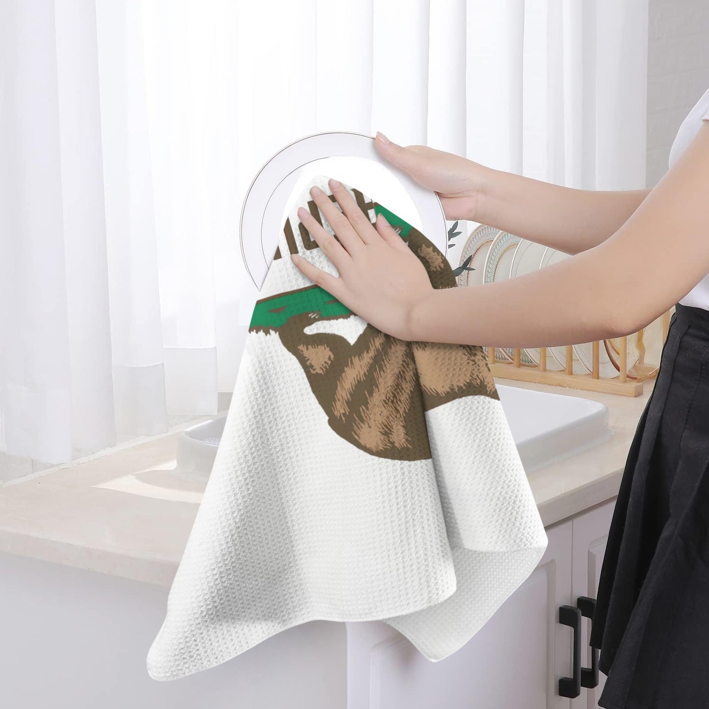 California Flag Inspired Kitchen Towel 40X60cm (Pack of 2) (Made in the USA)