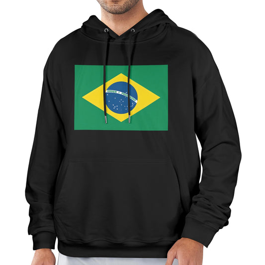 Brazil Flag Inspired Men's Hoodie (Made in the USA)