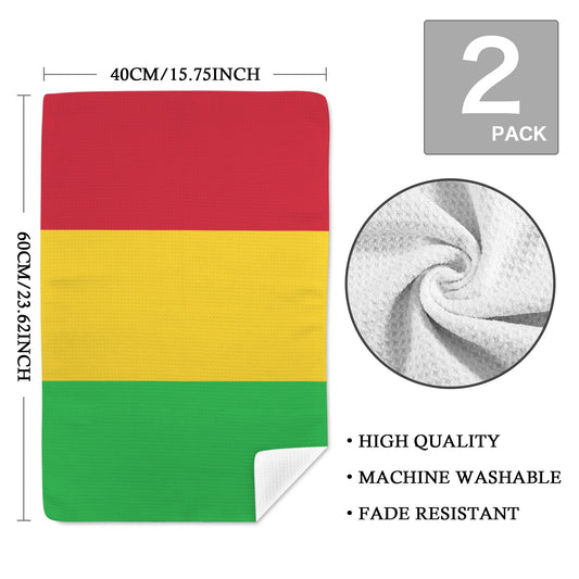 Mali Flag Inspired Kitchen Towel 40X60cm (Pack of 2) | Printed In the USA