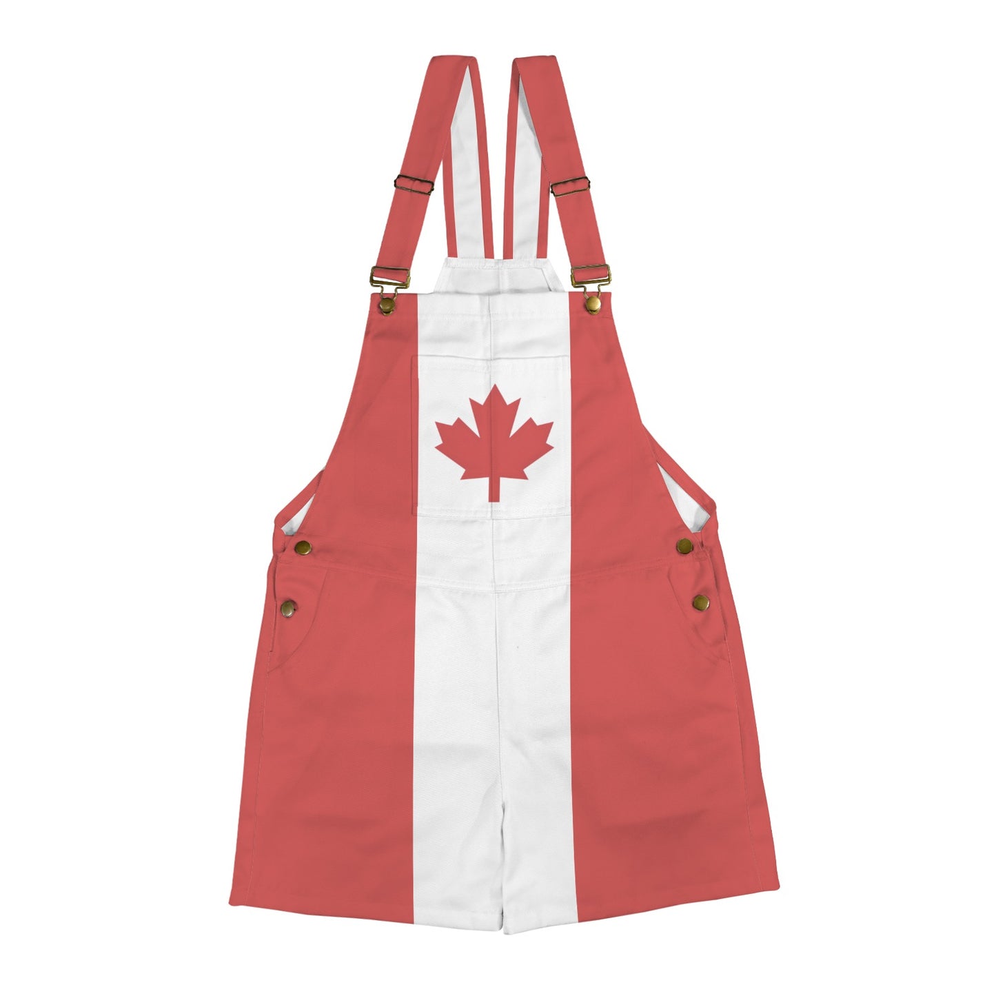 Canada Flag Inspired Unisex Suspender Jumpsuit