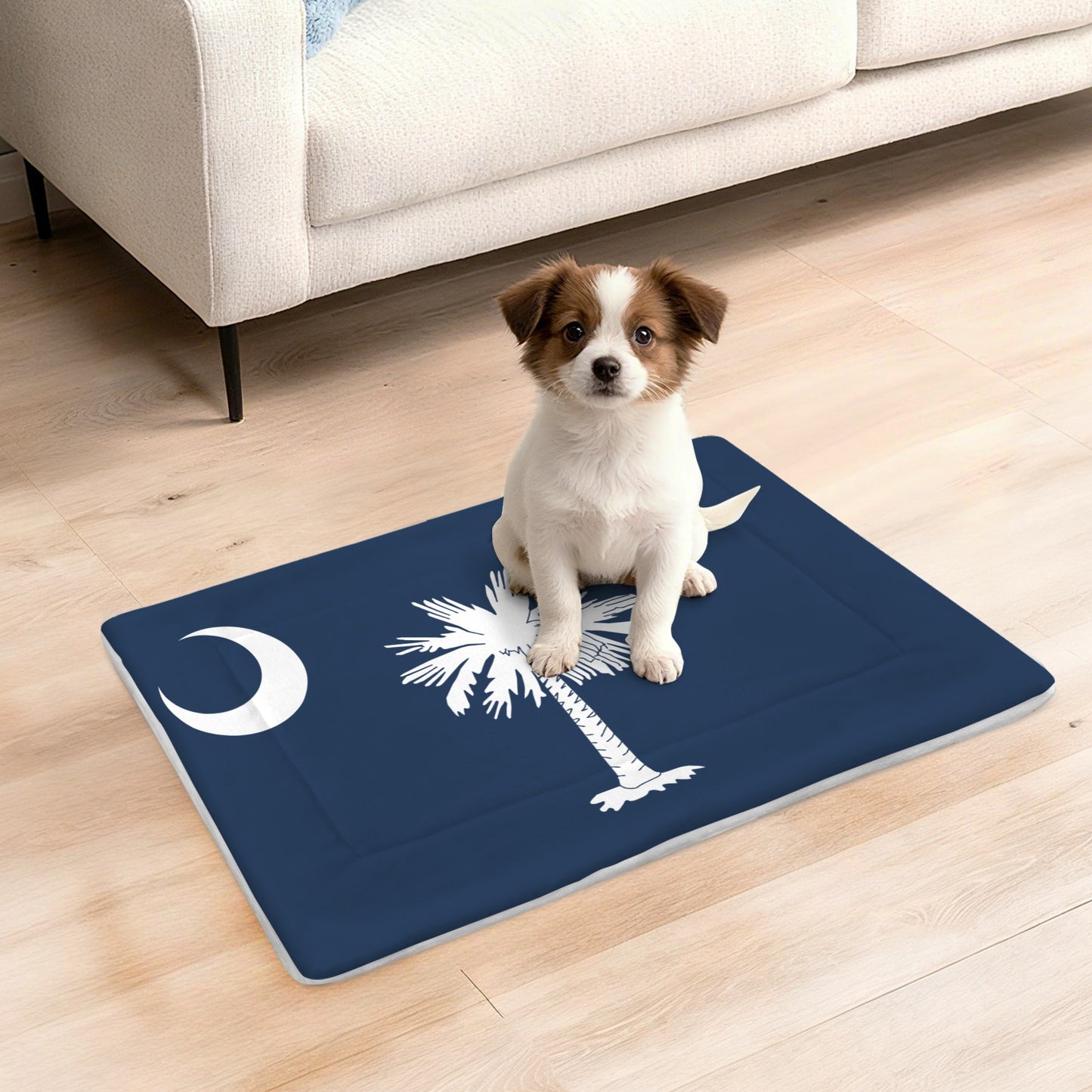 South Carolina Flag Inspired Pet Mat 25x18inch (Made in the USA)