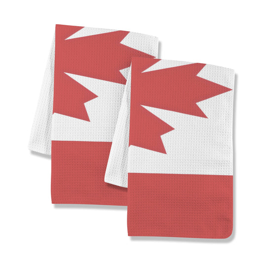Canada Flag Inspired Kitchen Towel 40X60cm (Pack of 2) (Made in the USA)