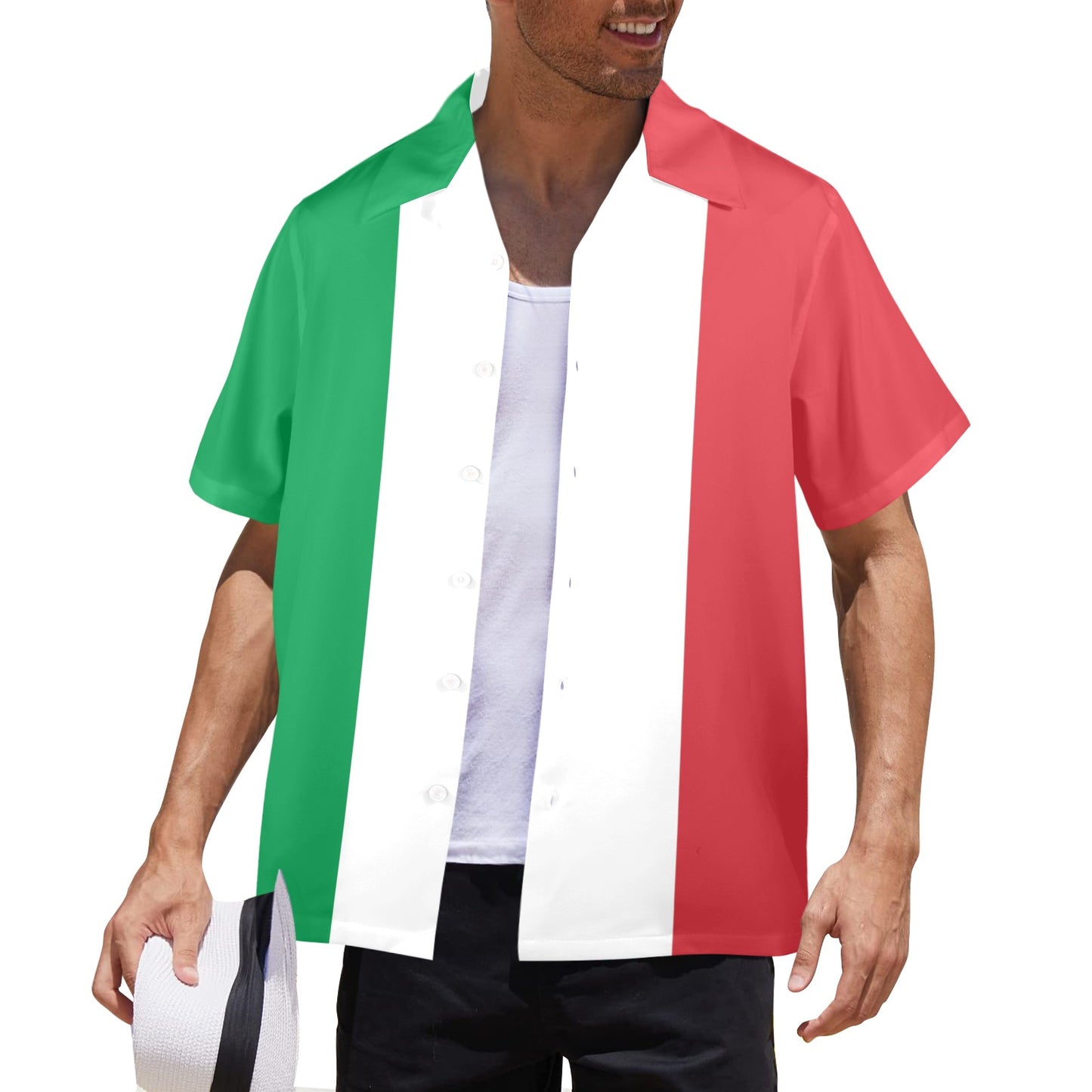 Italy Flag Hawaiian Shirt (Made in USA)
