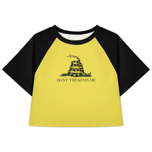 Gadsden Flag Inspired Women's Cropped Shirt