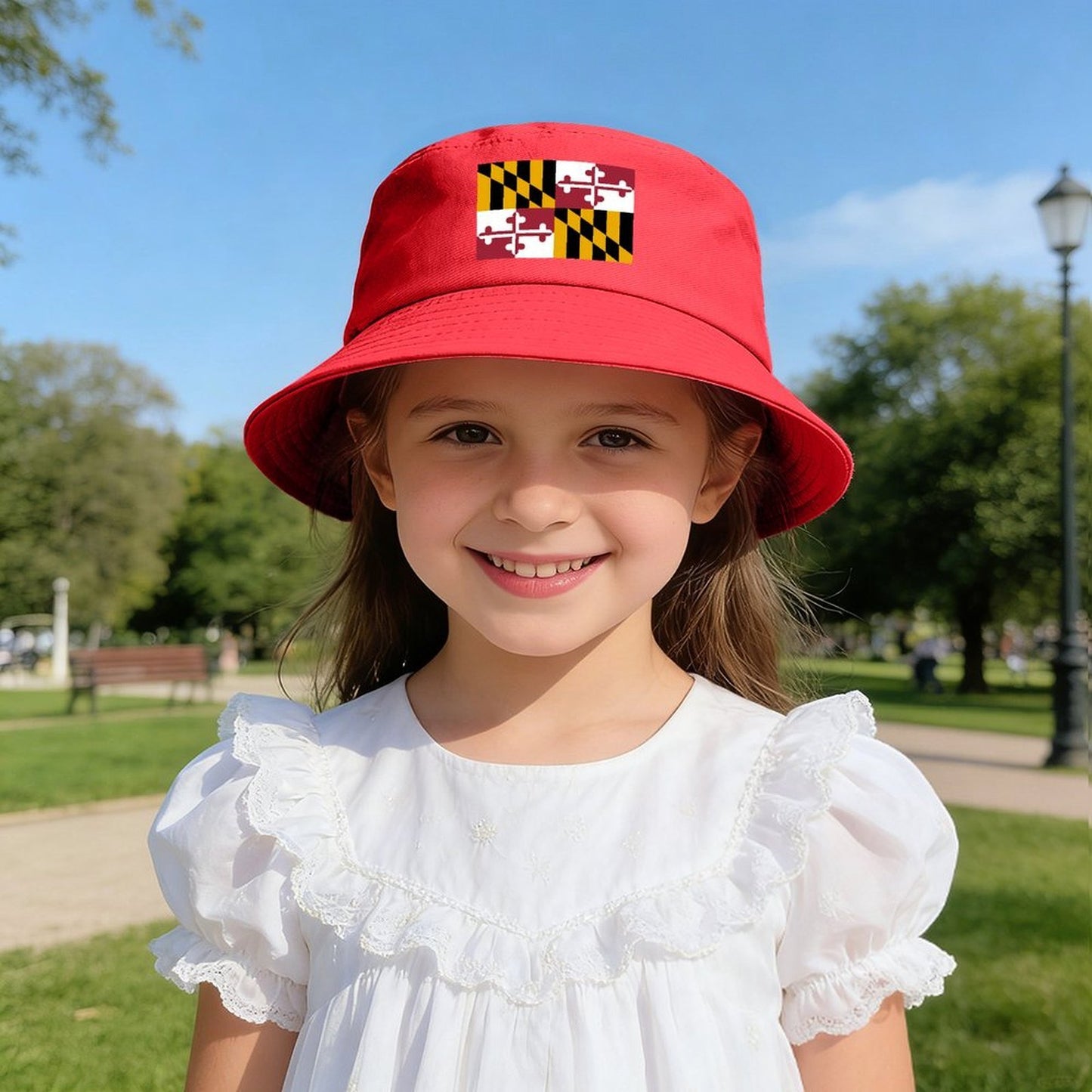Maryland Flag Inspired Kids’ Bucket Hat | Ships from USA