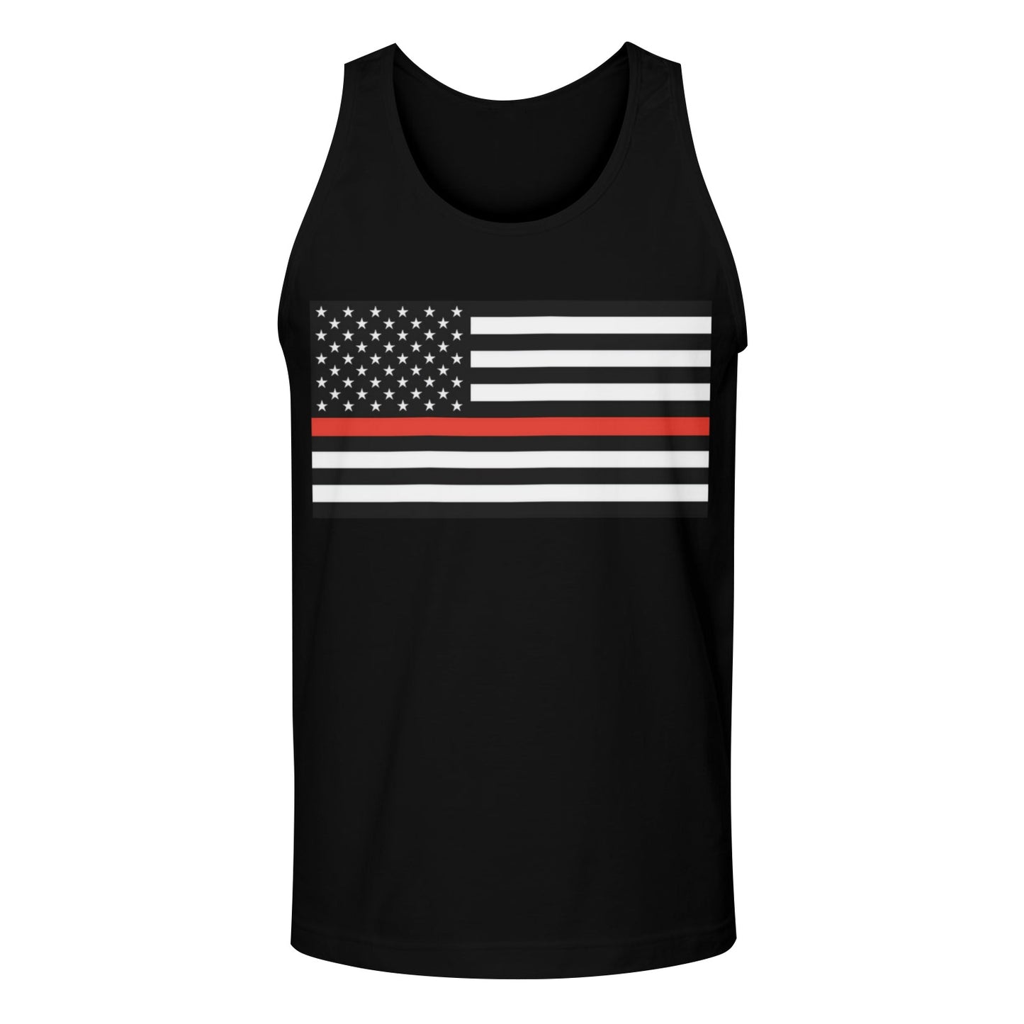 Thin Red Line Flag Men's Tank Top (Front Printing) | Ships from USA