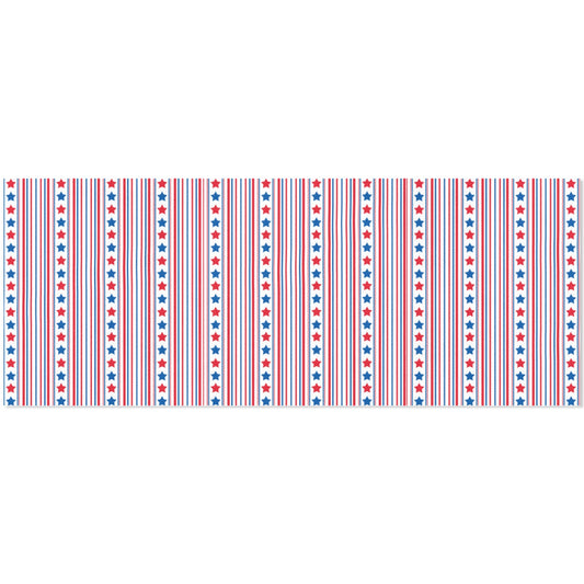 USA/American Flag Inspired Stars & Stripes Pattern Custom Gift Wrapping Paper 58"x 22.5" (4 Rolls)