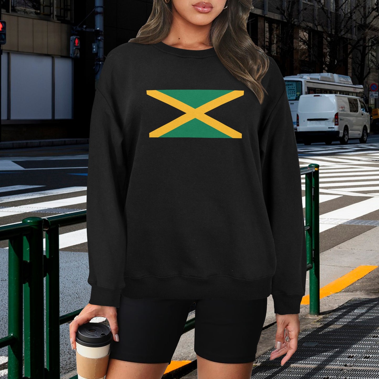 Jamaica Flag Unisex Fleece Sweatshirt (Made in the USA)