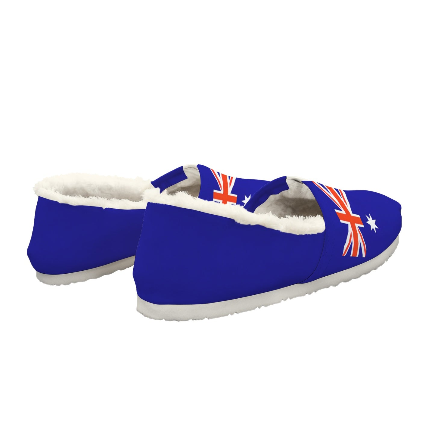 Australia Flag Inspired Women's Fleece-Lined Canvas Slip-On