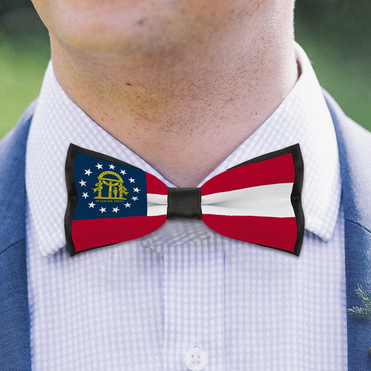 Georgia Flag Inspired Bow Tie – Look Sharp, Show your Columbian Pride