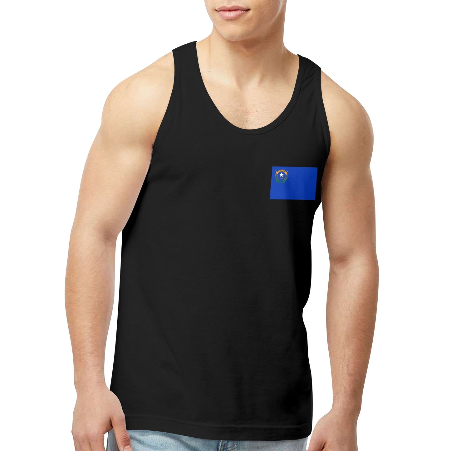 Nevada Flag Men's Tank Top (Front Printing) | Ships from USA