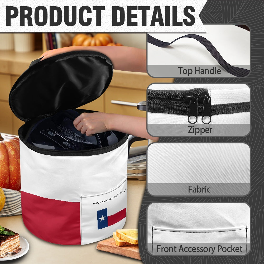 Texas Flag Inspired "Don't Mess With Texas Food" Electric Pressure Cooker Insulation Bag