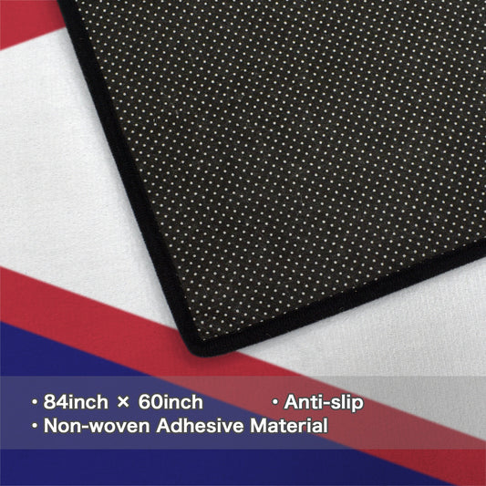 American Samoa Flag Inspired 84x60 Inch Area Rug with Black Binding (Made in the USA)