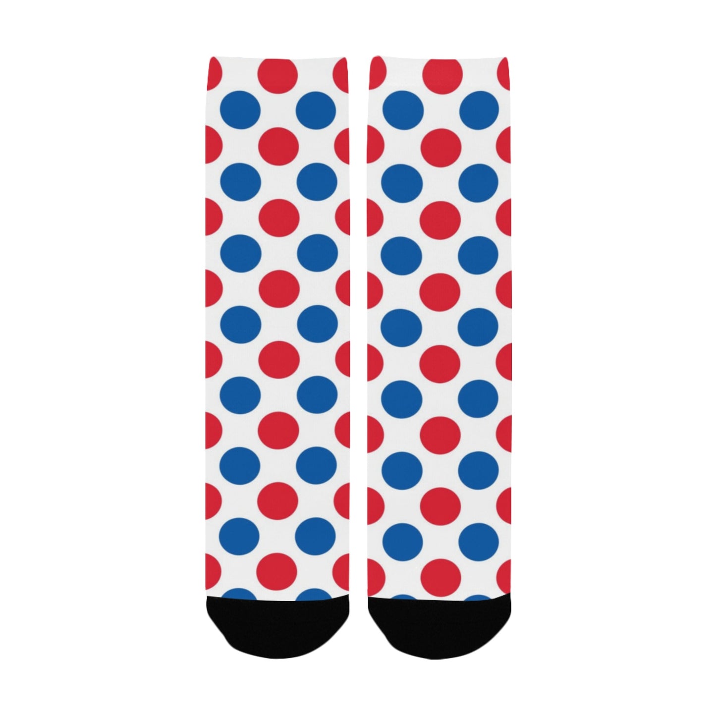 USA/American Flag Inspired Polka Dot Pattern Women’s Custom Socks Made in the USA