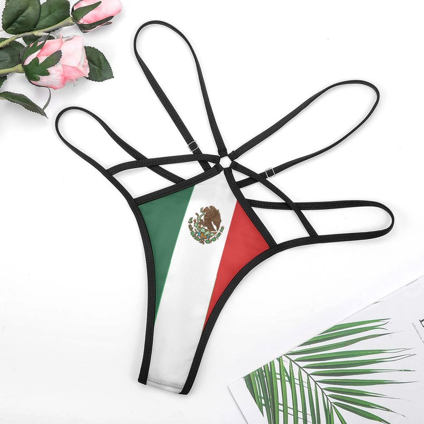 Mexico Flag Inspired Strappy Thong
