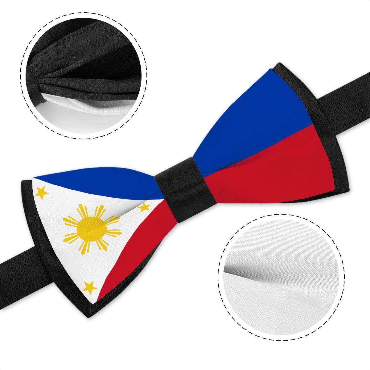 Philippines Flag Inspired Bow Tie – Look Sharp, Show your Columbian Pride