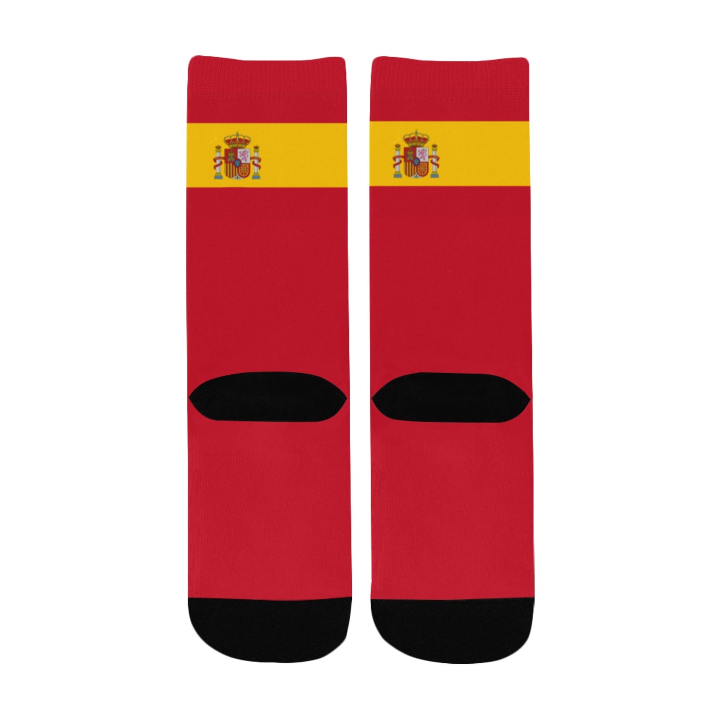 Spain Flag Inspired Kid's Custom Socks (Made in the USA)