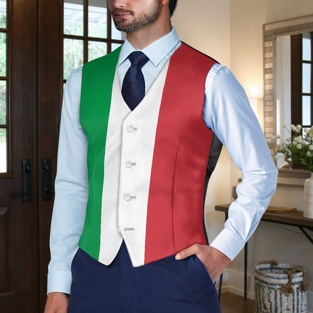 Italy Flag Suit vest jacket