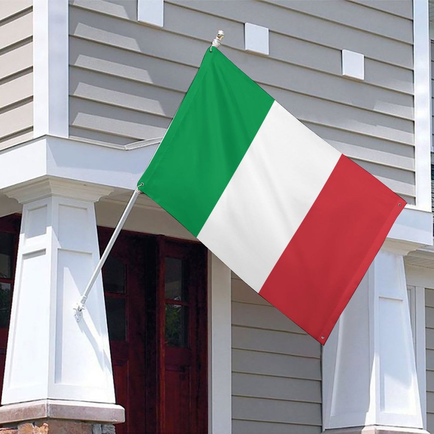 Italy Flag Inspired Wall Mount Flag with Four Grommets (35x59 in)