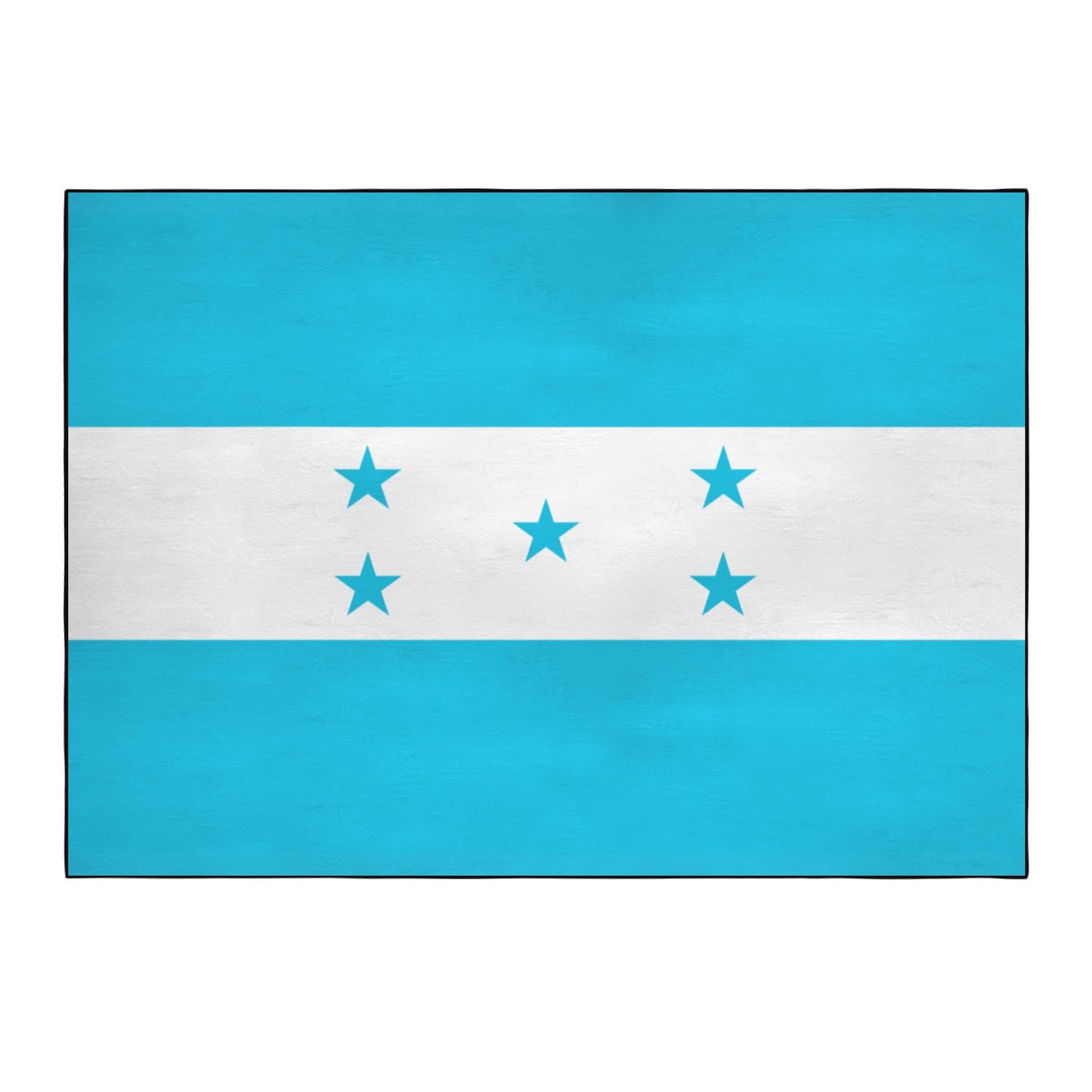 Honduras Flag Inspired 84x60 Inch Area Rug with Black Binding (Made in the USA)