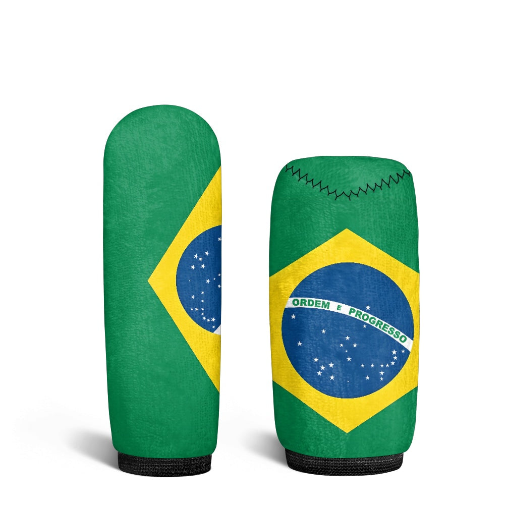 Brazil Flag Inspired Gear Lever Cover+Hand Brake Cover