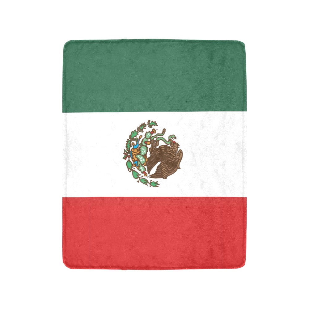 Mexico Flag Inspired Ultra-Soft Micro Fleece Blanket 40" x  50" | Ships from USA