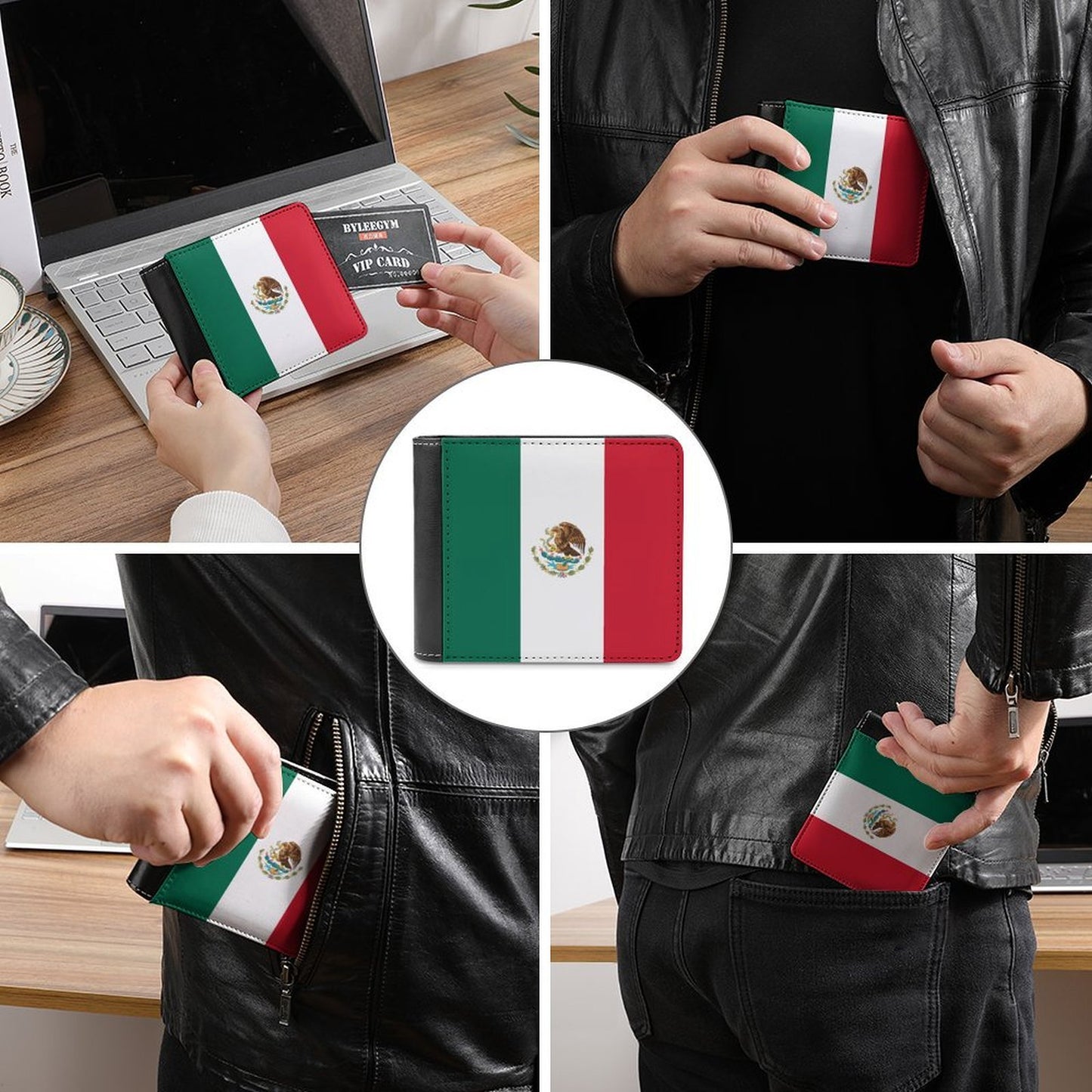 Mexico Flag Inspired Men's Wallet