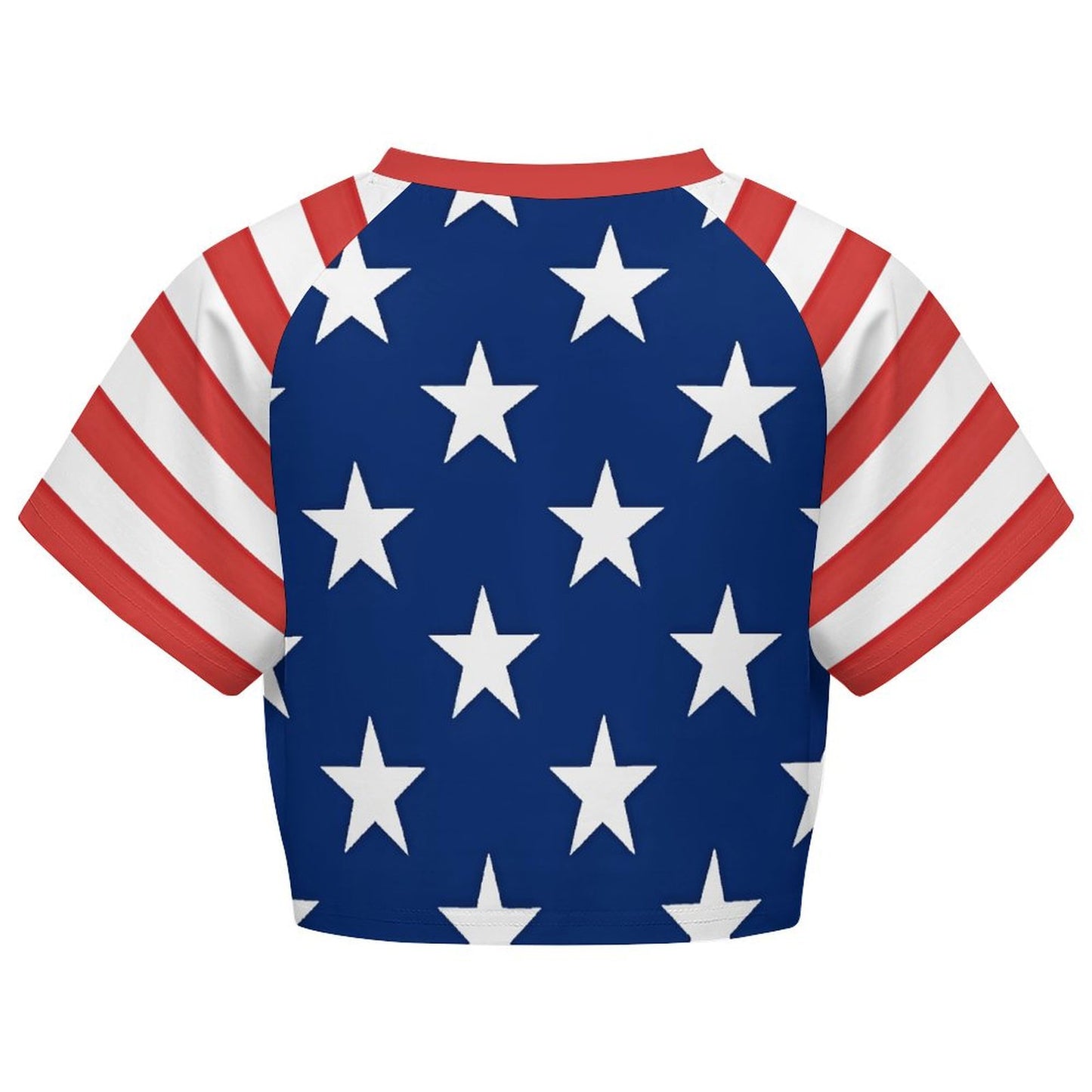 USA/American Flag Inspired Women's Cropped Shirt style-2
