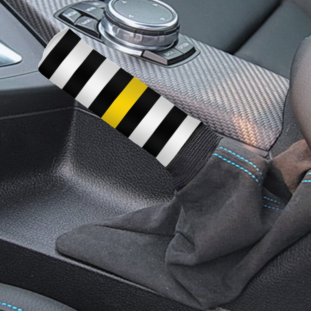 Thin Gold Line Flag Inspired Gear Lever Cover+Hand Brake Cover
