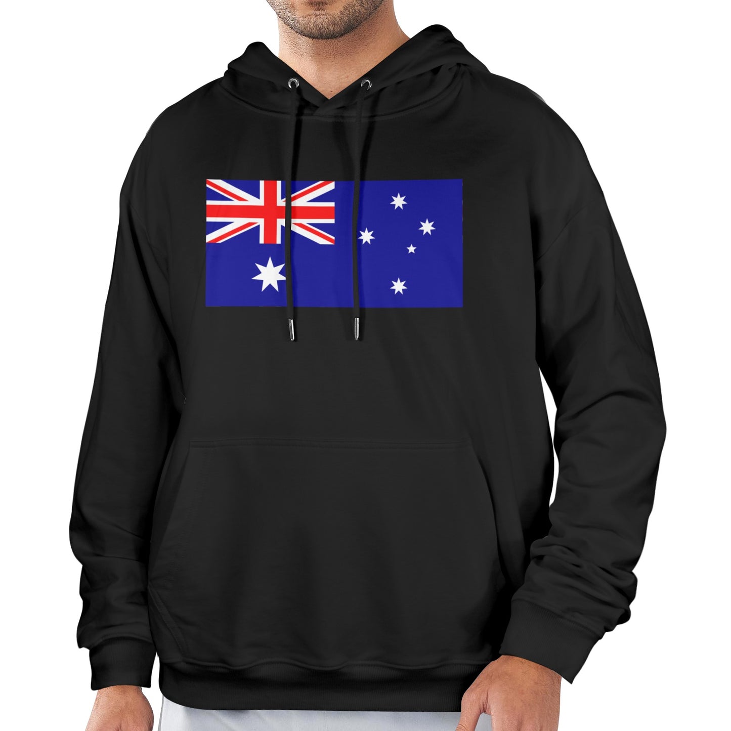 Australia Flag Inspired Men's Hoodie (Made in the USA)