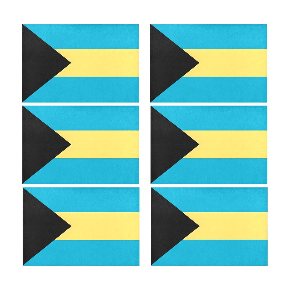 Bahamas Flag Placemats 12" x 18" (Set of 6)