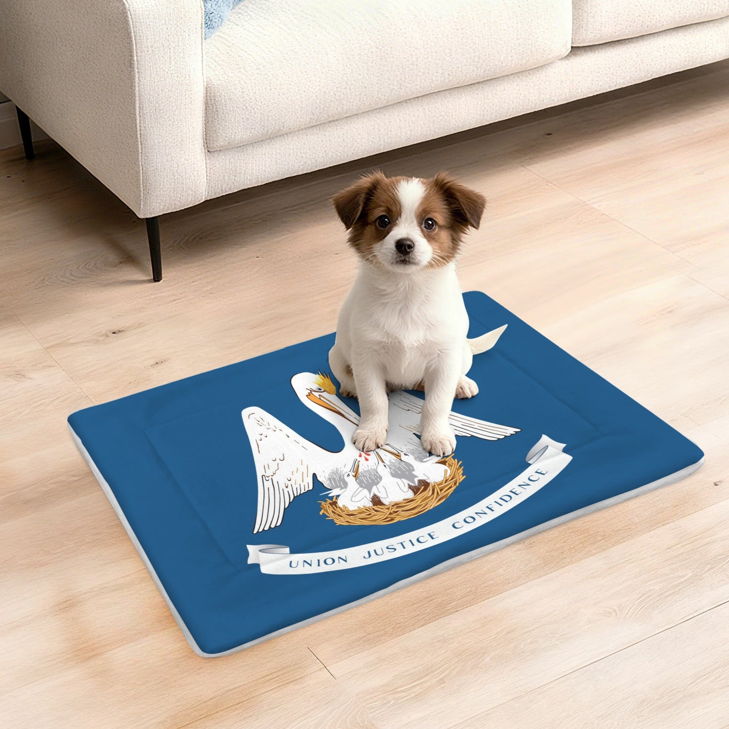 Louisiana Flag Inspired Pet Mat 25x18inch (Made in the USA)