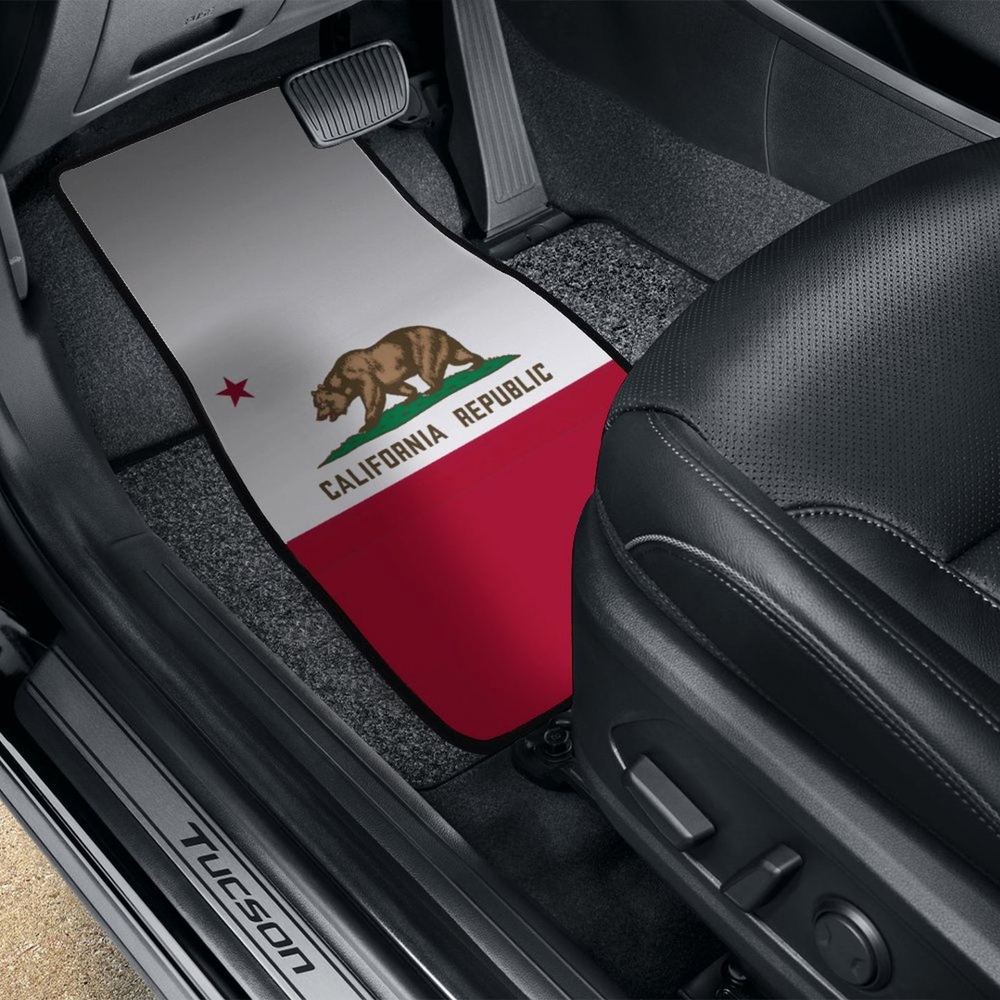 California Flag Inspired Car Floor Mats(4pcs)