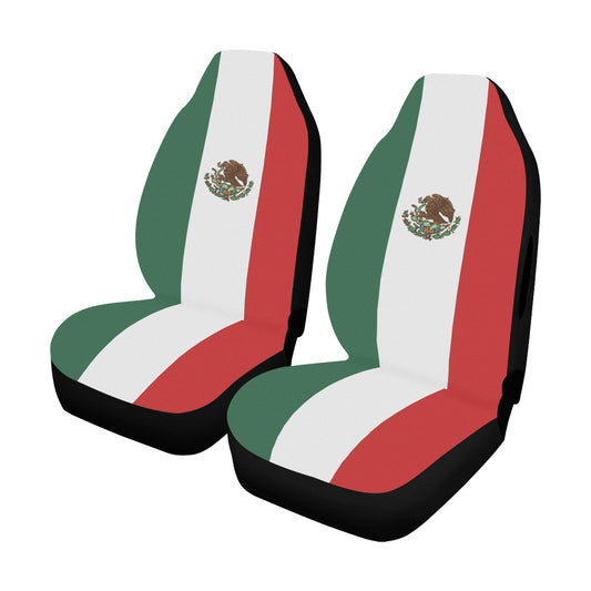 Mexico Flag Inspired Car Seat Cover Airbag Compatible (Set of 2)
