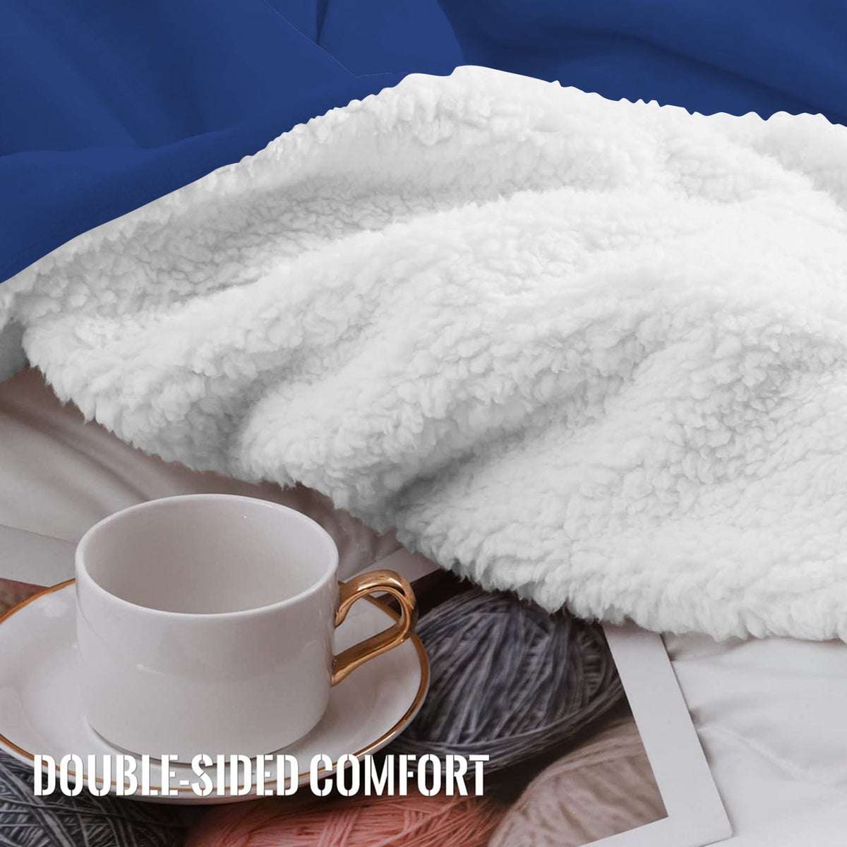 Anguilla Flag Inspired Sherpa Fleece Blanket 90" x 108" | Ships from USA