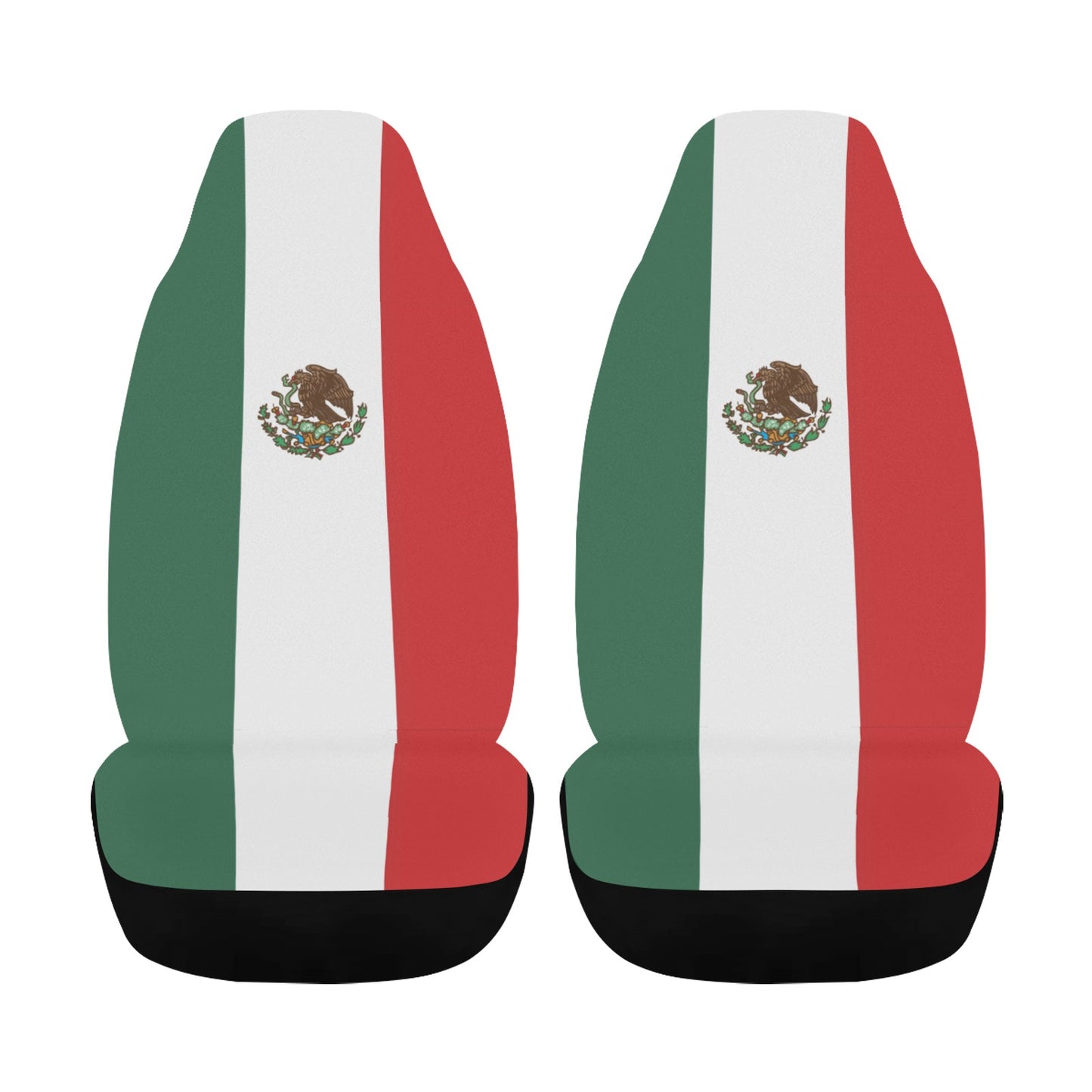 Mexico Flag Inspired Car Seat Cover Airbag Compatible (Set of 2)
