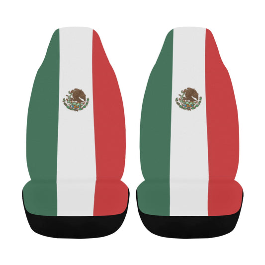 Mexico Flag Inspired Car Seat Cover Airbag Compatible (Set of 2)