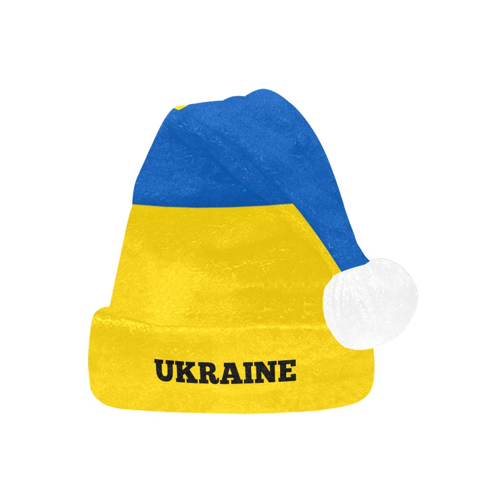 Ukraine Flag Christmas Santa Hat