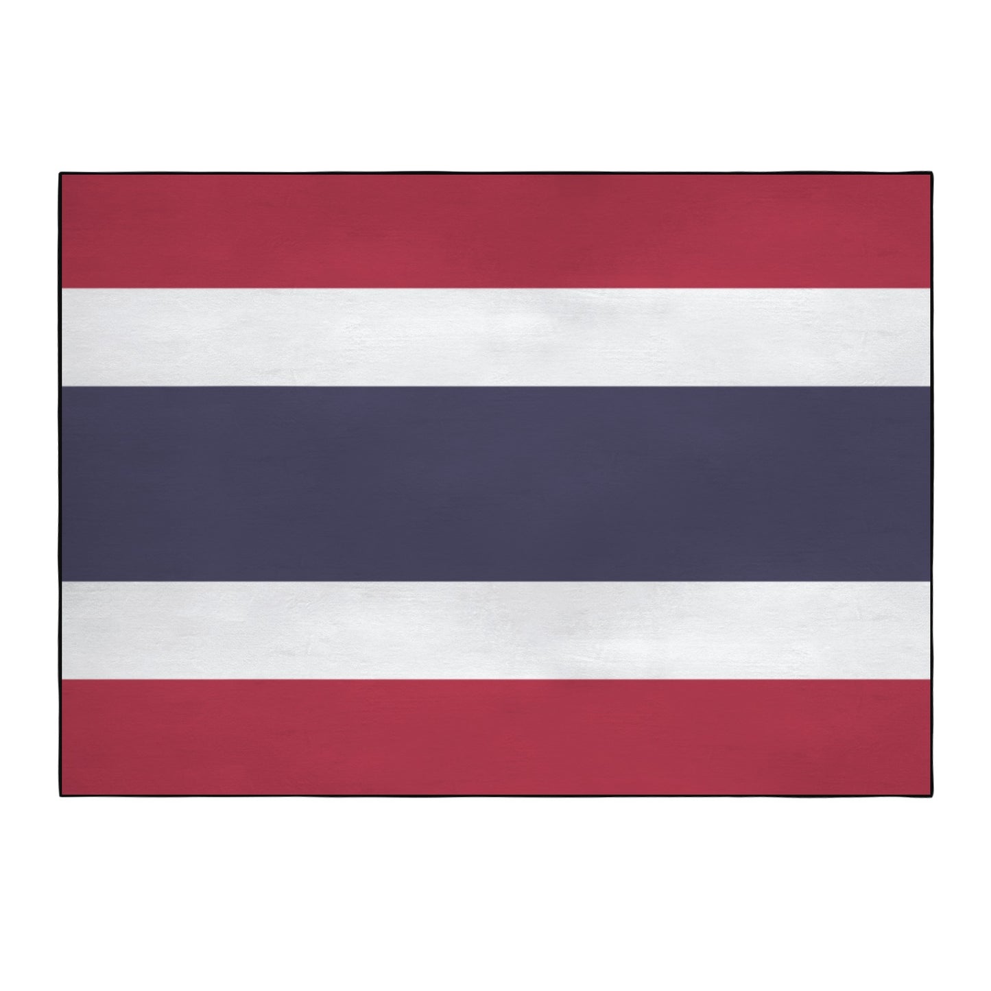 Thailand Flag Inspired 84x60 Inch Area Rug with Black Binding (Made in the USA)
