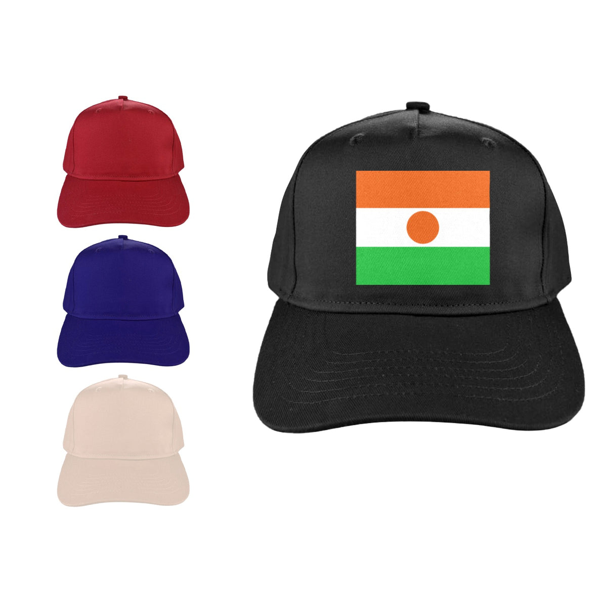 Niger Flag Inspired Baseball Cap | Printed in the  USA