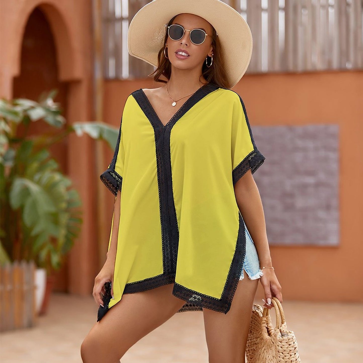 Gadsden Flag Inspired Custom Women's Beach Swim Cover Up